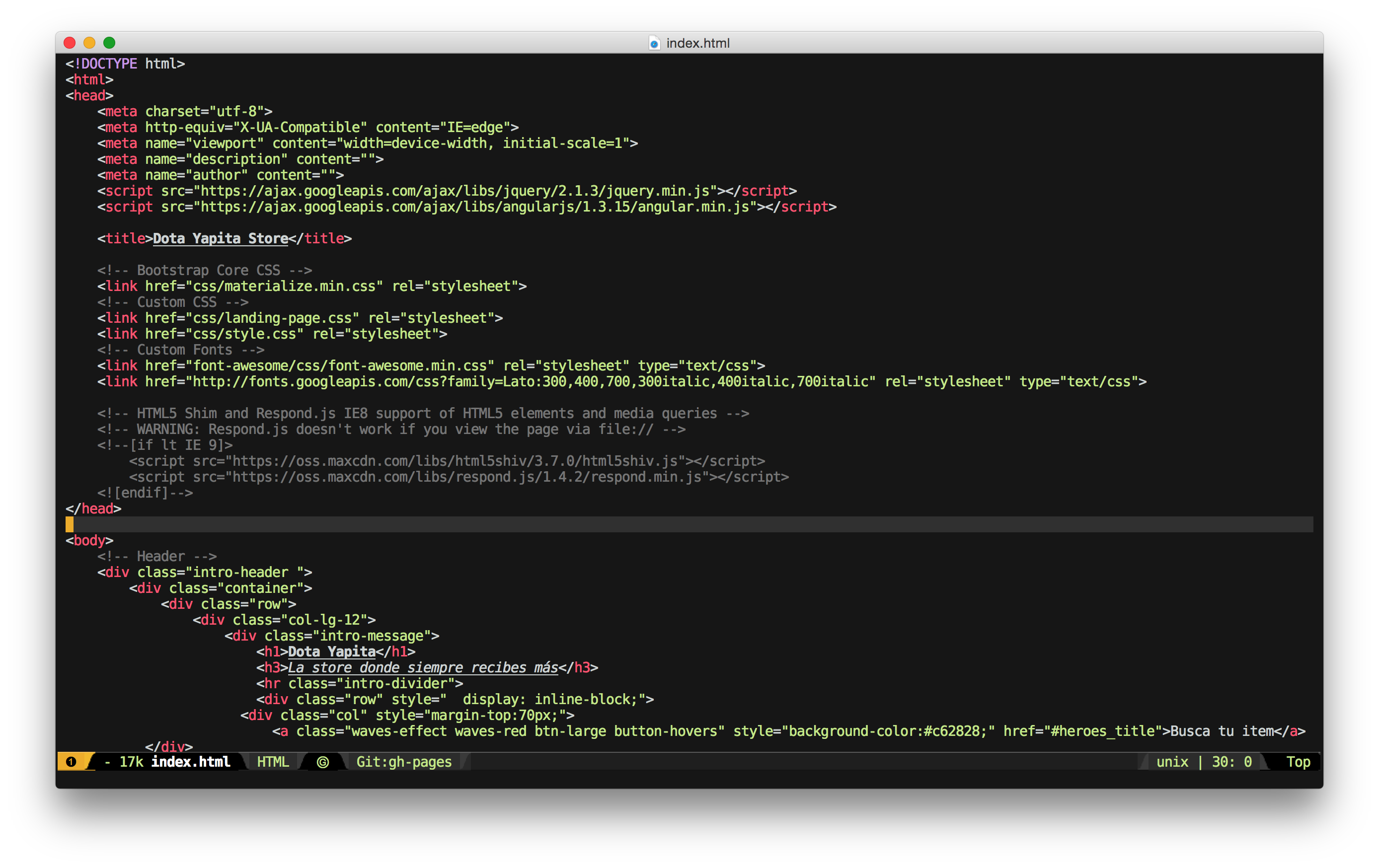 Emacs  screenshot