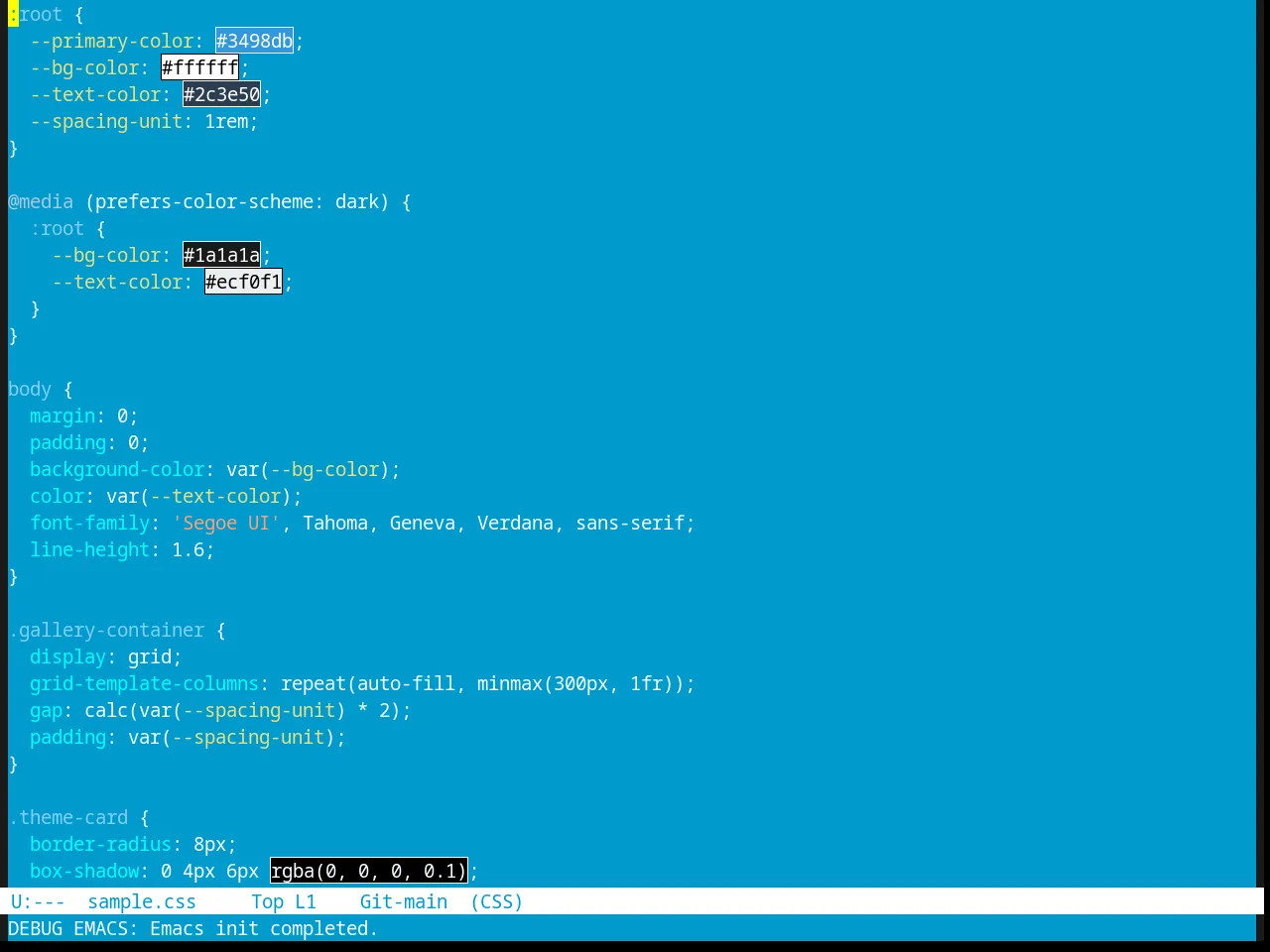 Aalto Dark theme in css-mode