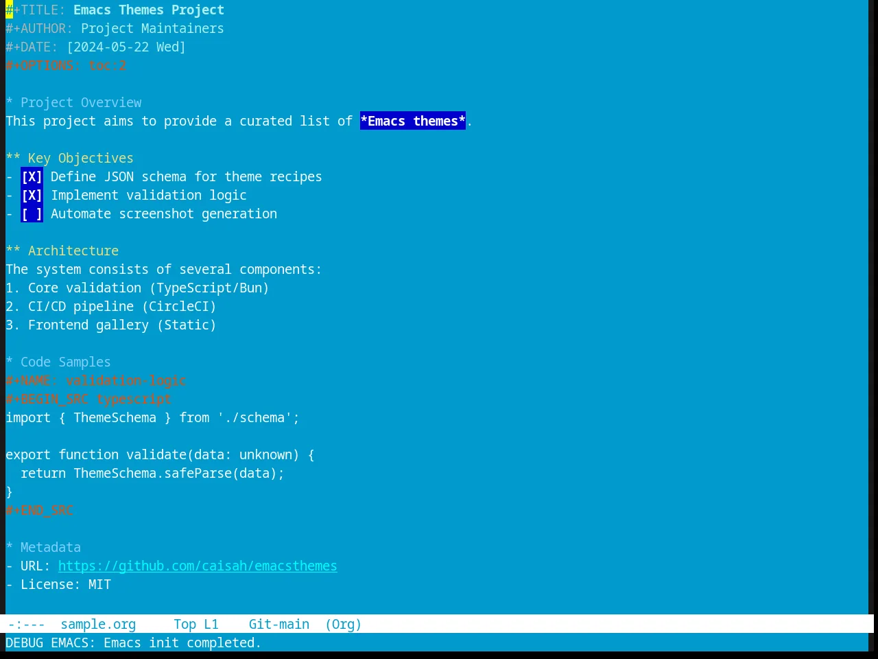 Aalto Dark theme in org-mode