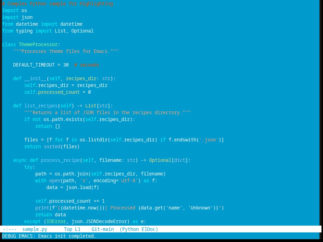 Aalto Dark theme in python-mode