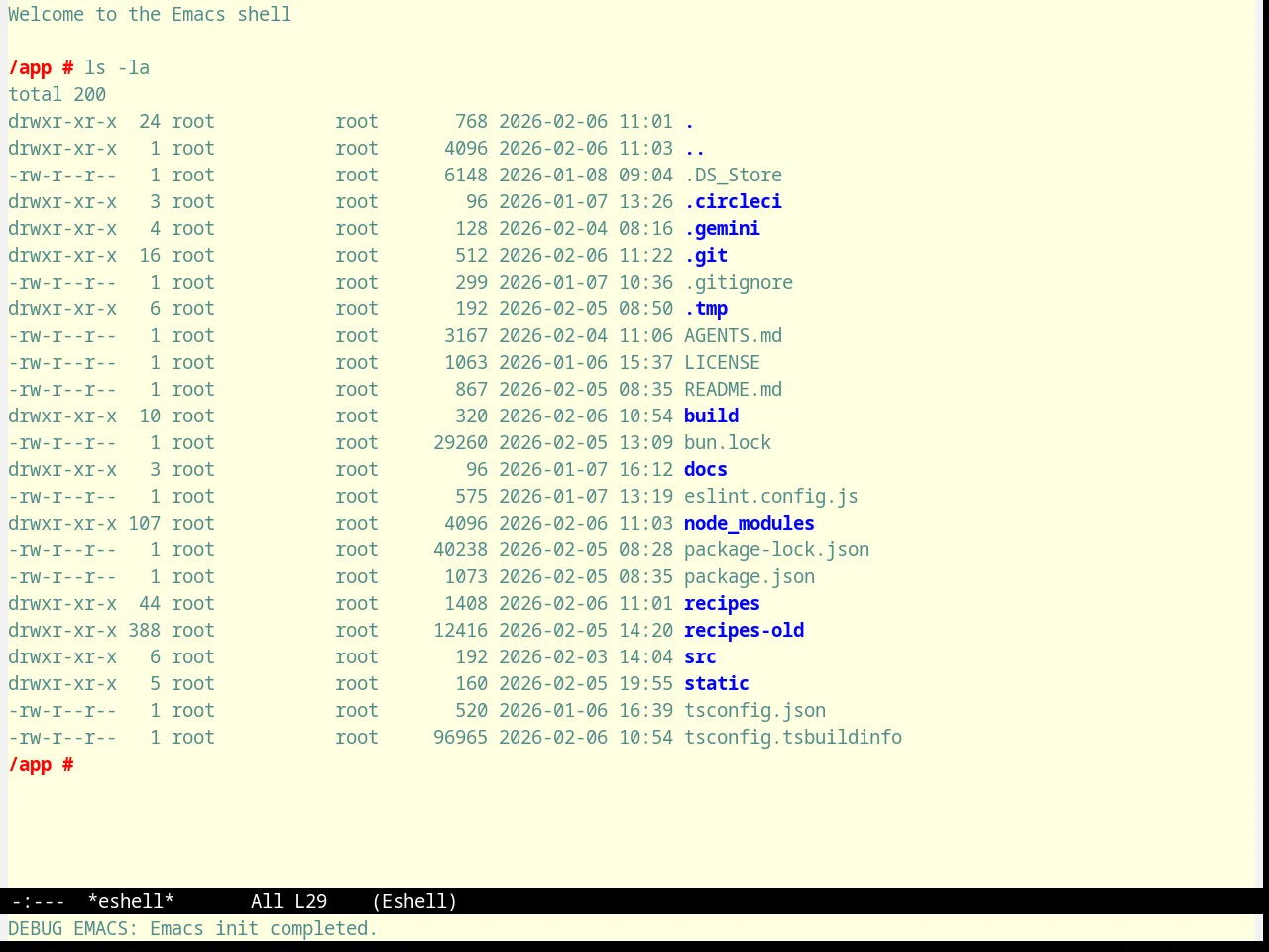 Aalto Light Theme in eshell