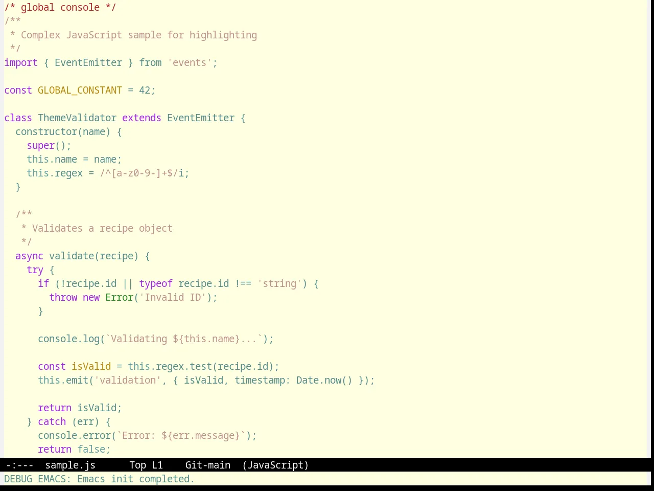 Aalto Light Theme in javascript-mode