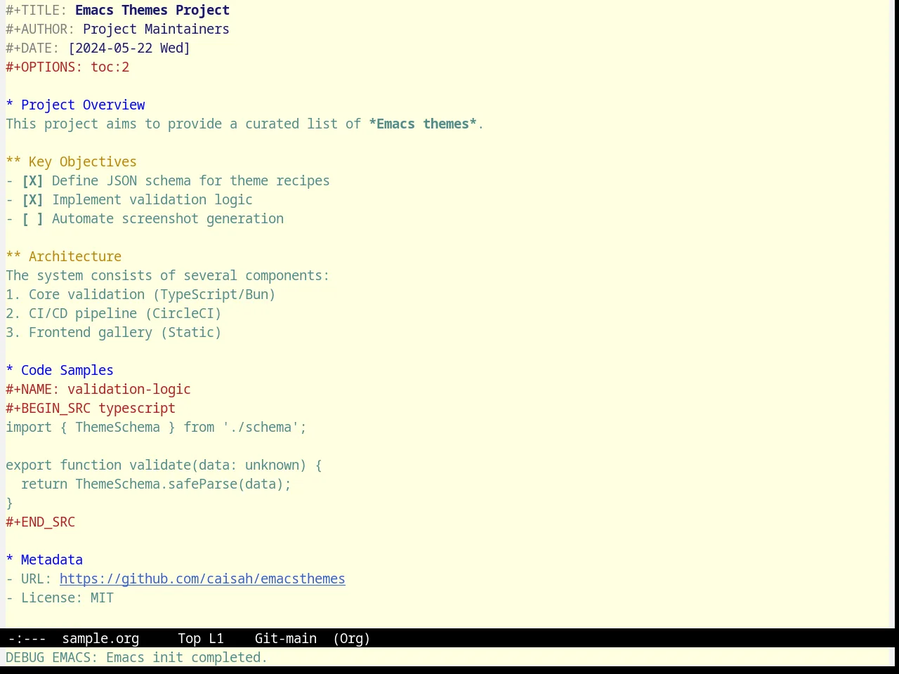 Aalto Light Theme in org-mode