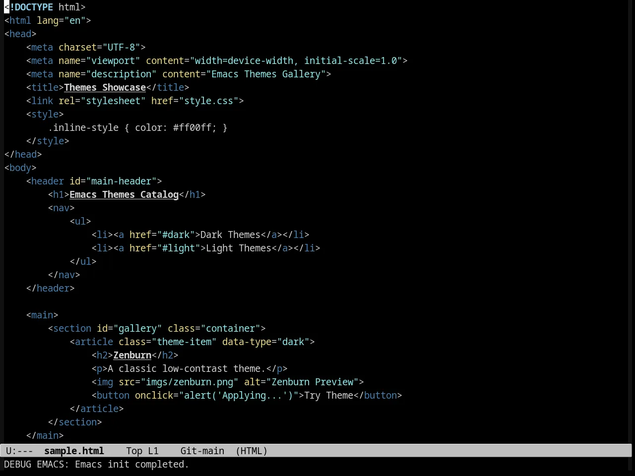 Aanila Theme in html-mode