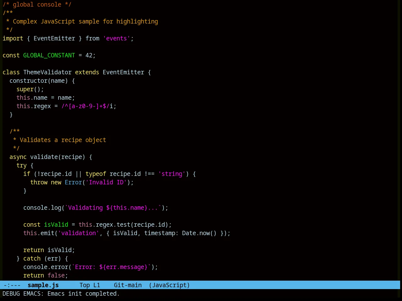 Abyss Theme in javascript-mode