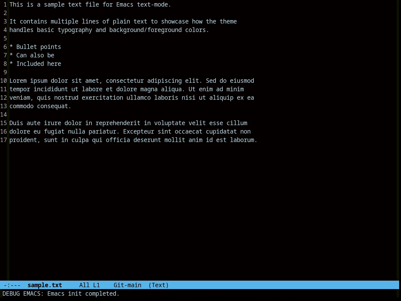 Abyss Theme in text-mode