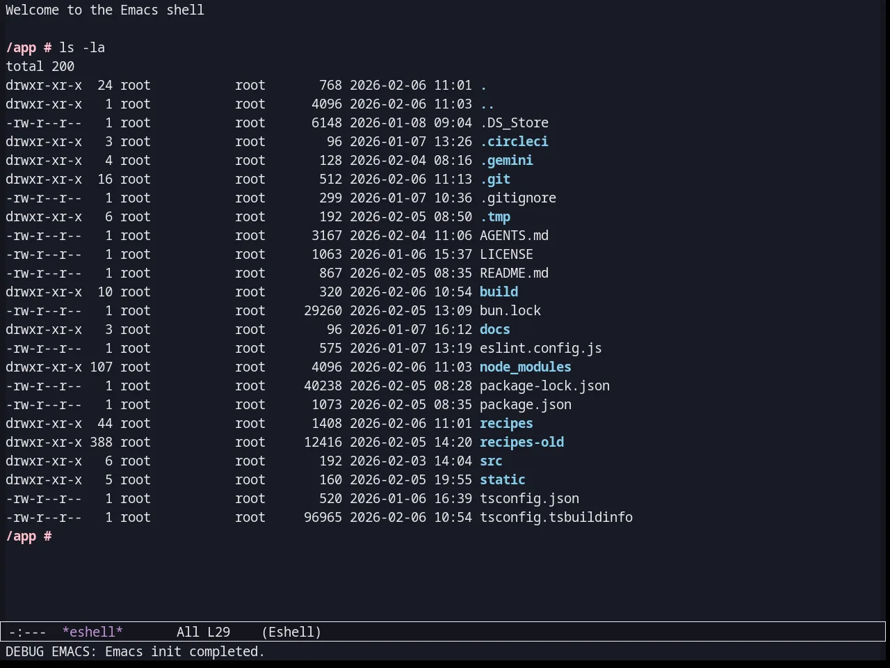 Afternoon Theme in eshell