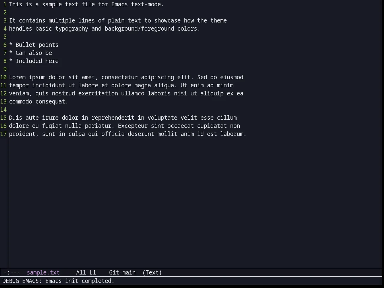 Afternoon Theme in text-mode