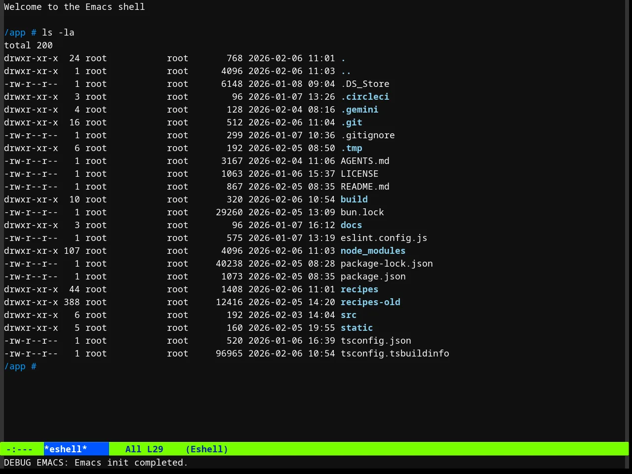 Ahungry Theme in eshell
