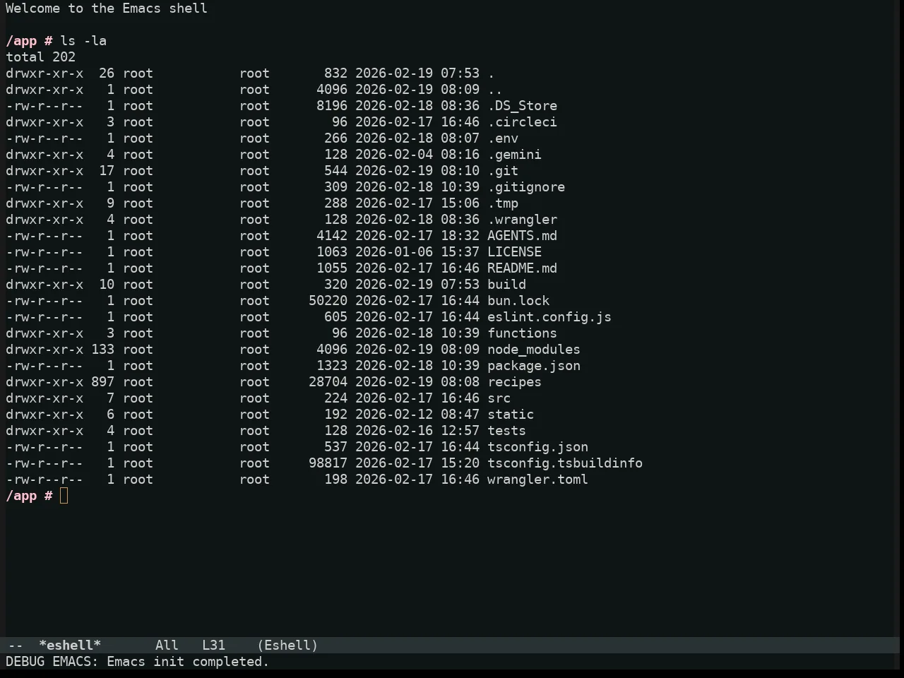 Alabaster Themes Dark Mono Theme in eshell