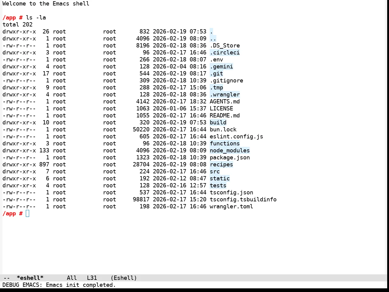 Alabaster Themes Light Bg Theme in eshell