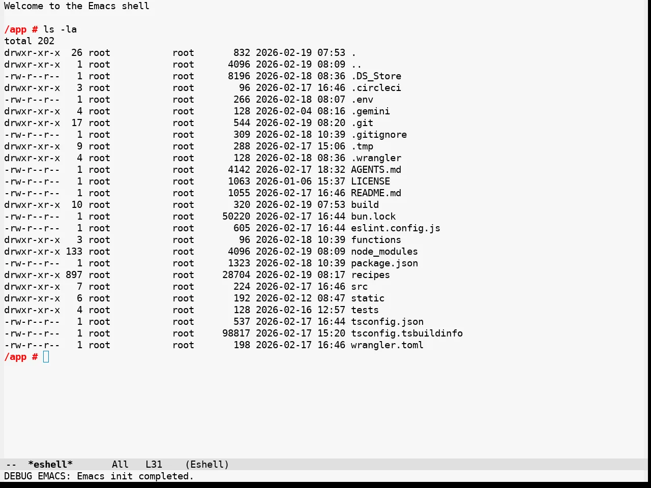 Alabaster Themes Light Mono Theme in eshell