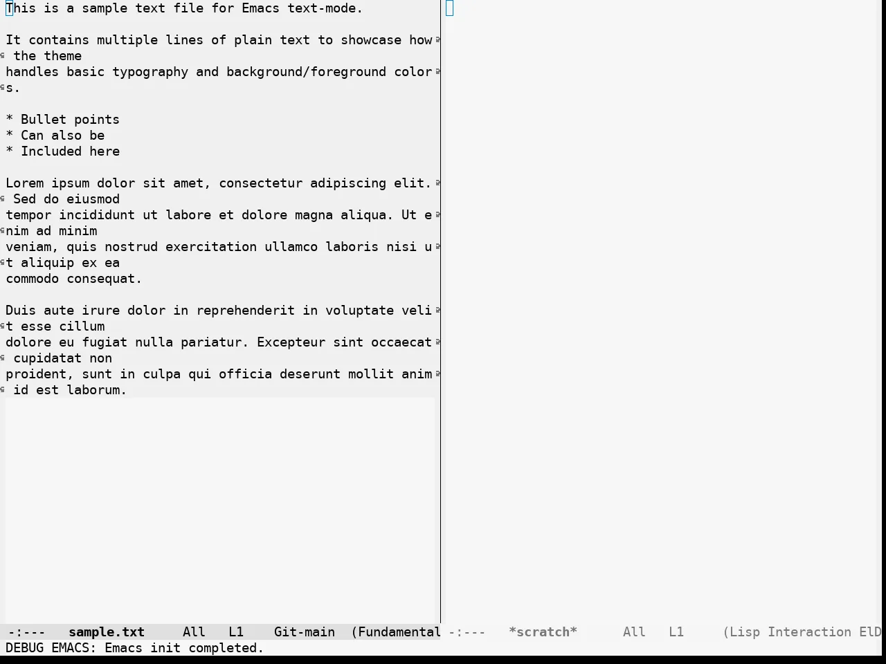 Alabaster Themes Light Mono Theme in fundamental-mode