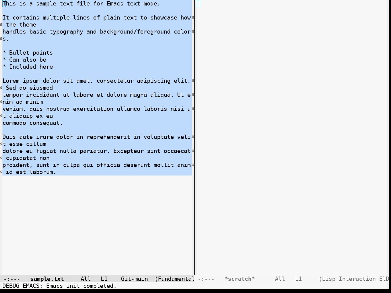 Alabaster Themes Light Theme in fundamental-mode
