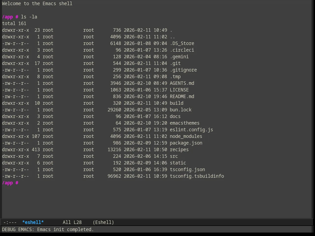 Alect Dark Alt Theme in eshell