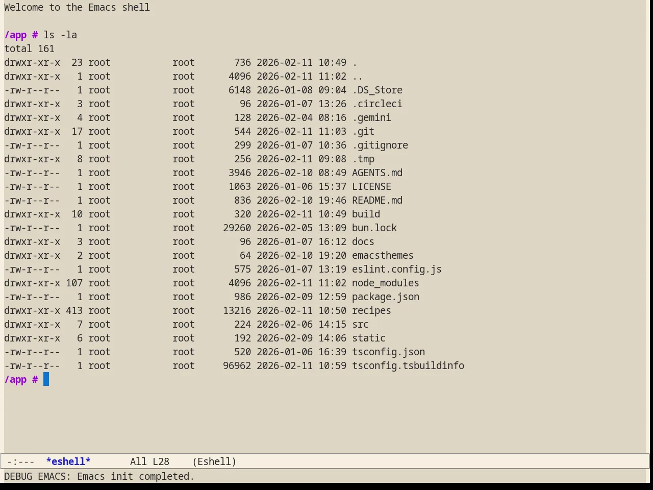 Alect Light Alt Theme in eshell