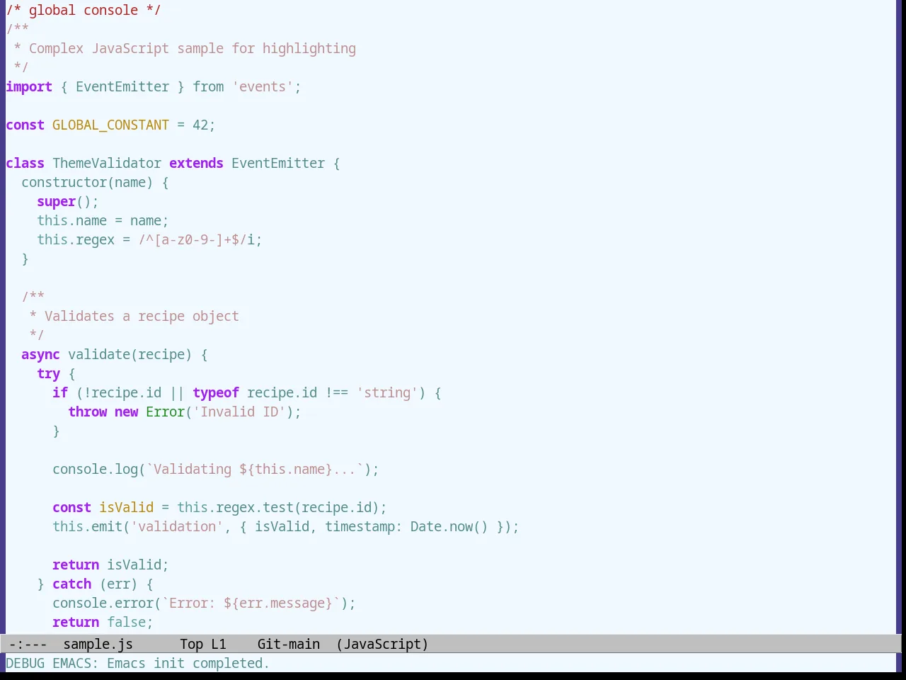 Alice Blue Theme in javascript-mode