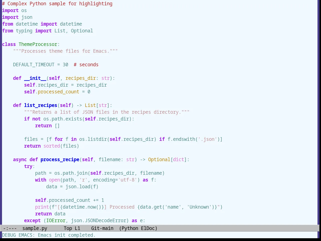 Alice Blue Theme in python-mode