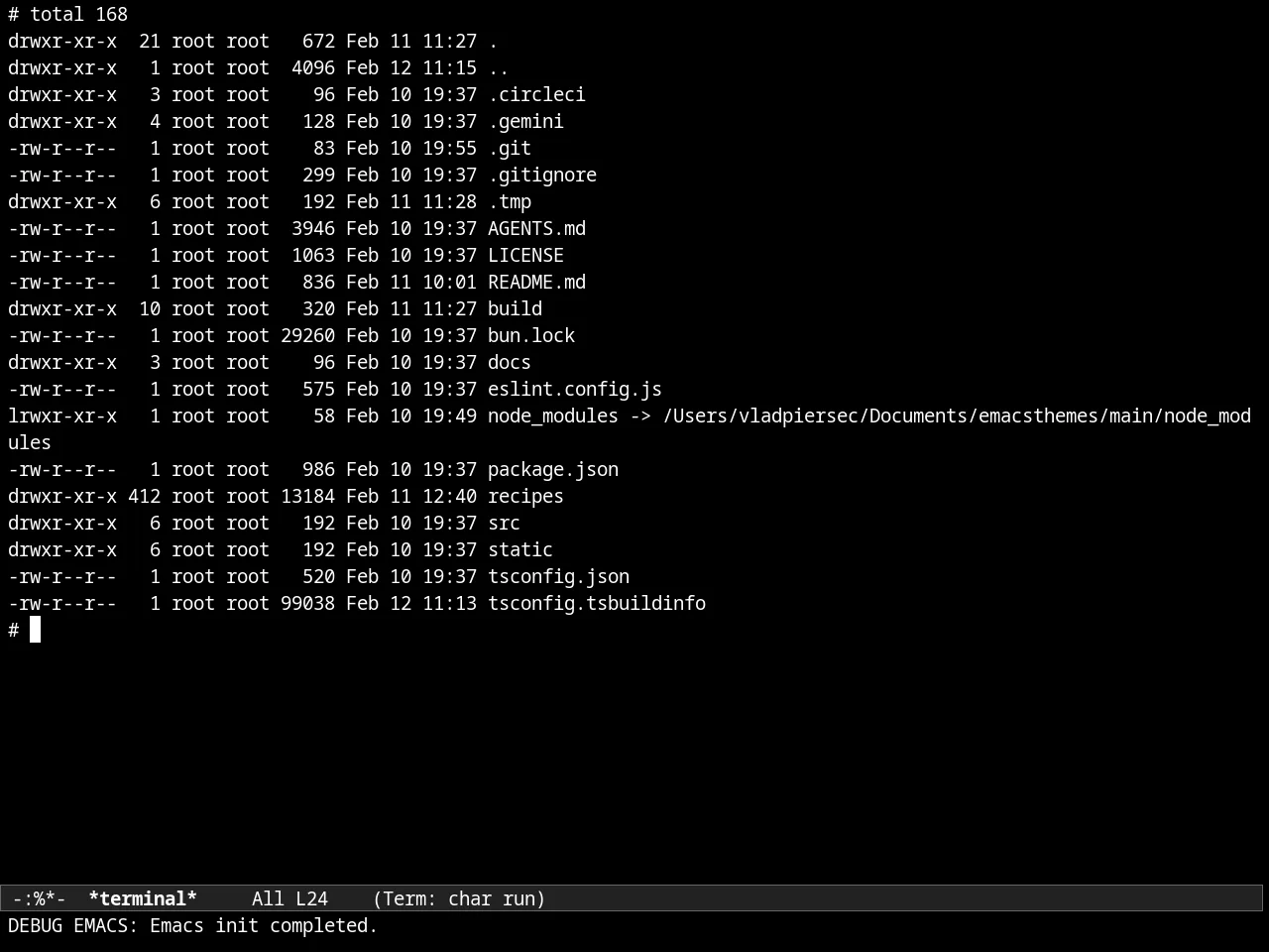 Almost Mono Black Theme in term