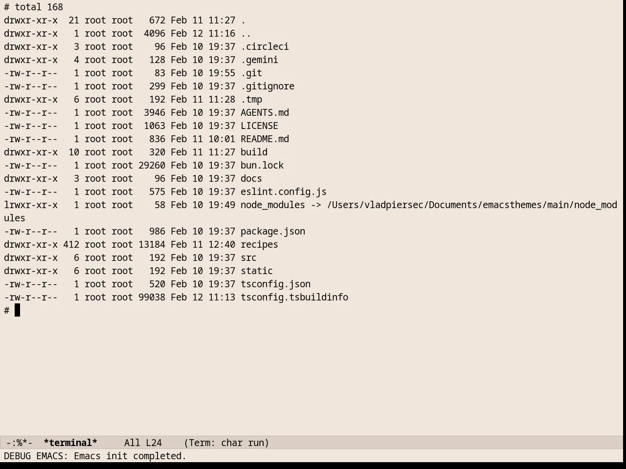 Almost Mono Cream Theme in term