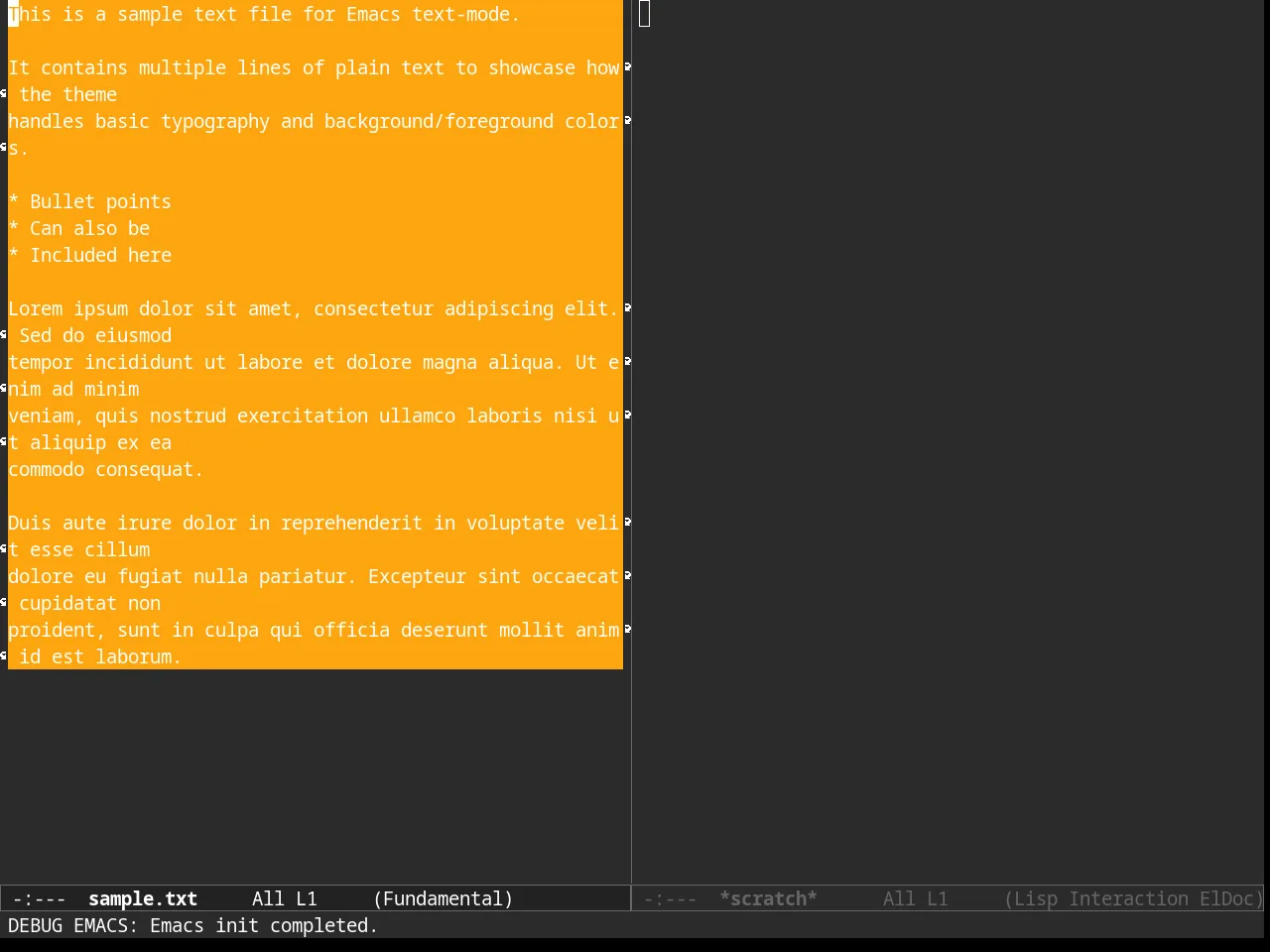 Almost Mono Gray Theme in fundamental-mode