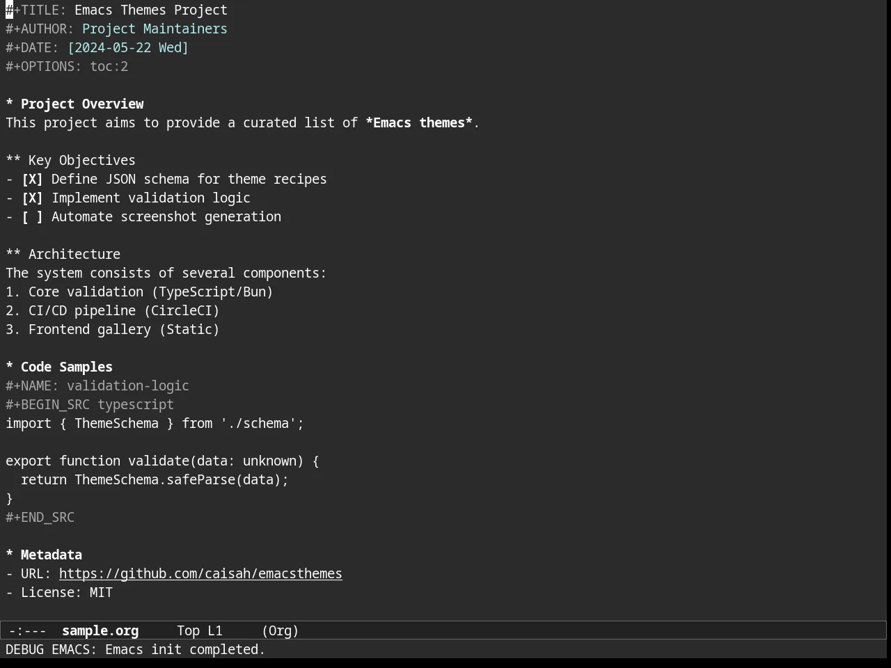 Almost Mono Gray Theme in org-mode