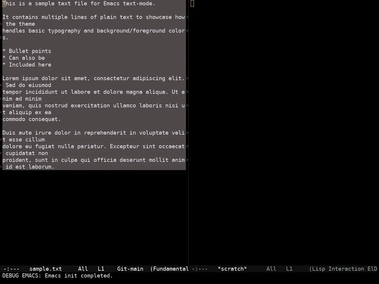 Amaranth Dark Theme in fundamental-mode
