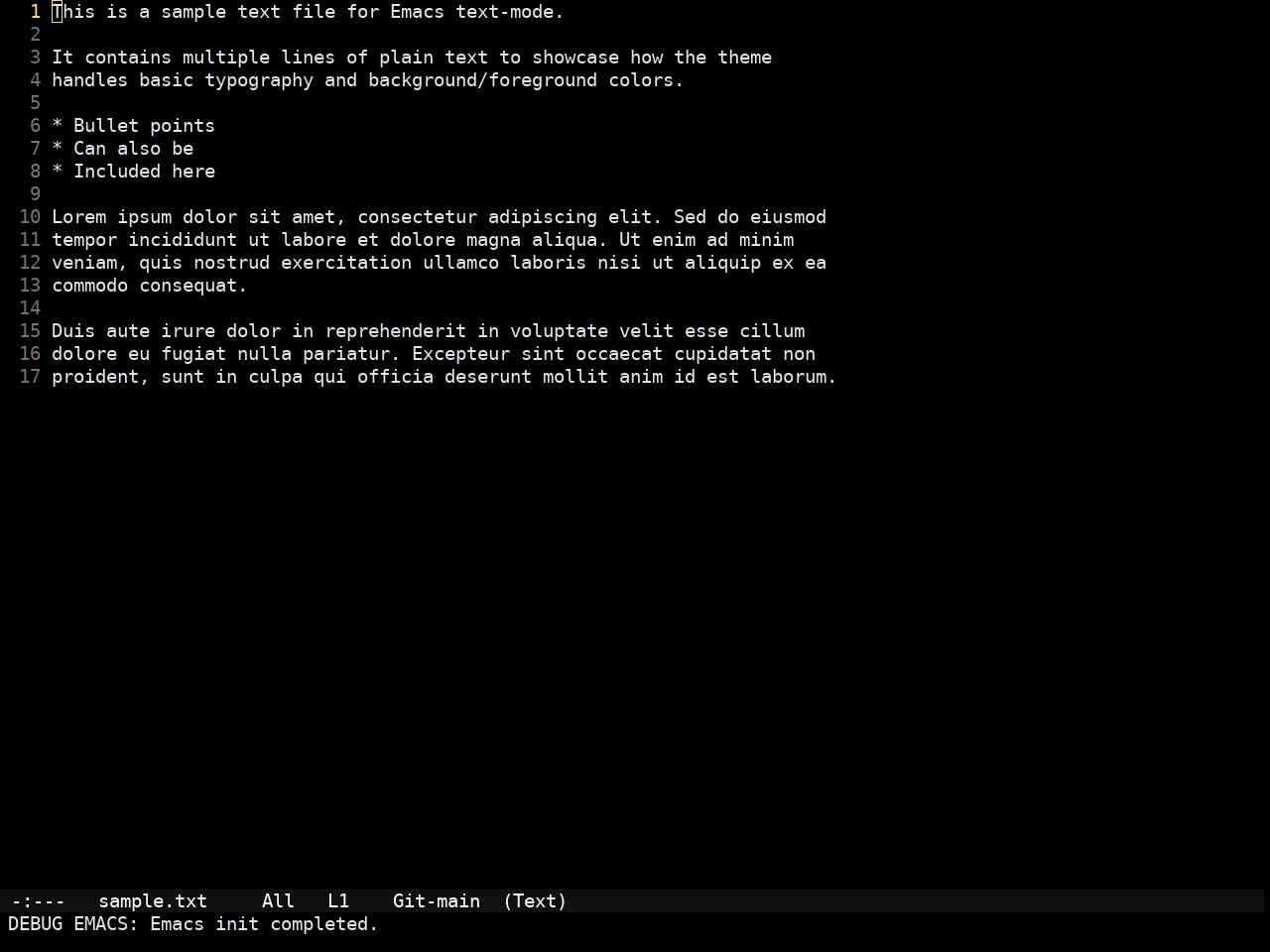 Amaranth Dark Theme in text-mode
