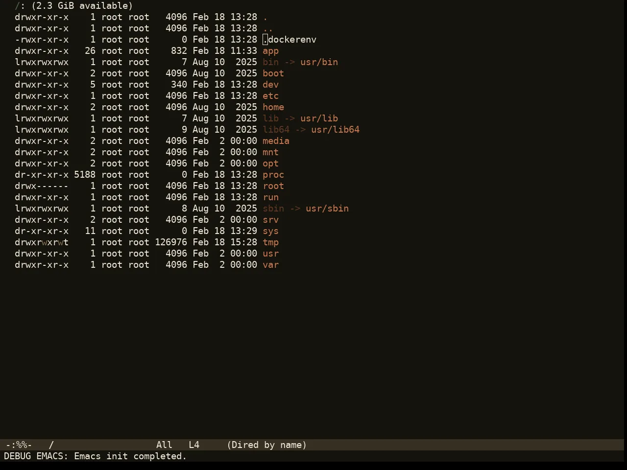 Amber Glow Theme in dired