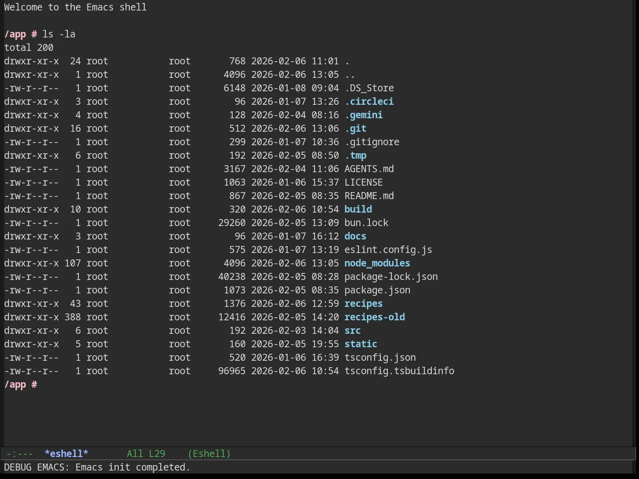 Amelie Theme in eshell