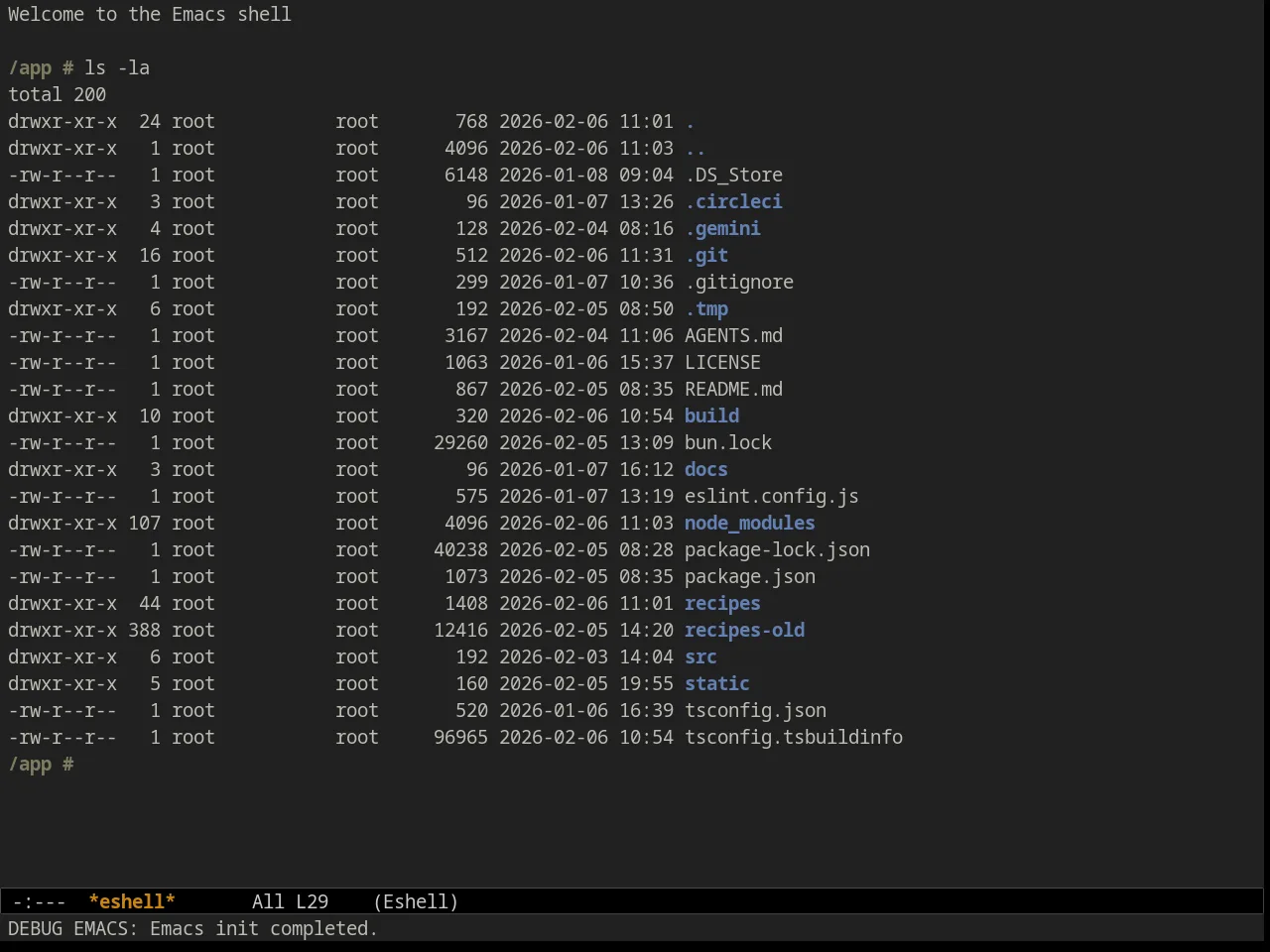 Ample Zen Theme in eshell