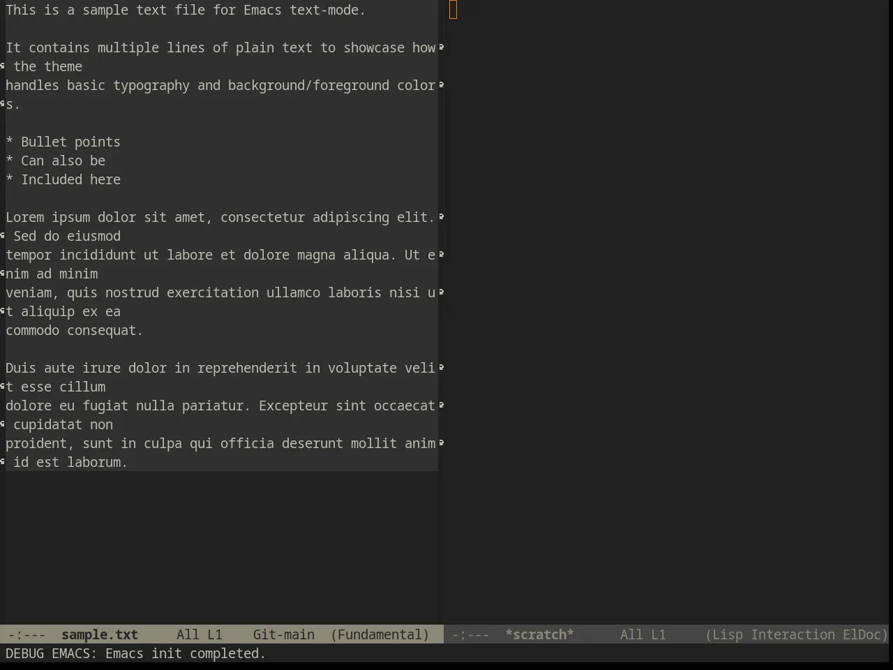 Ample Theme in fundamental-mode