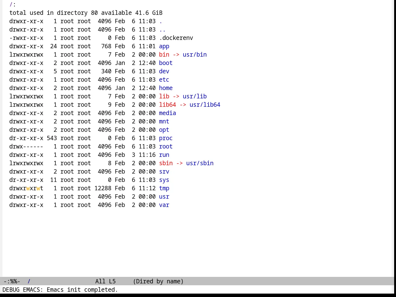 Andreas Theme in dired