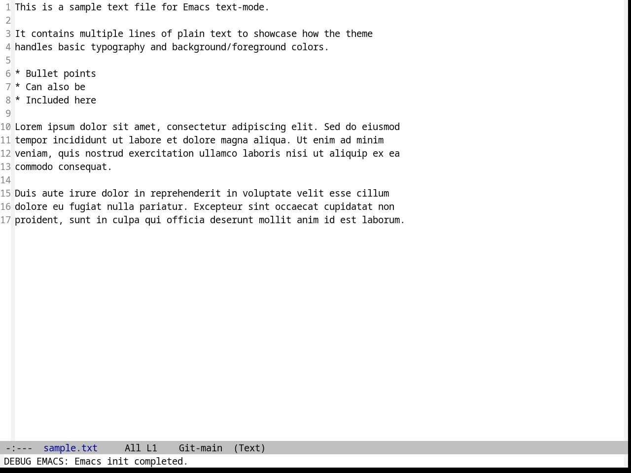 Andreas Theme in text-mode