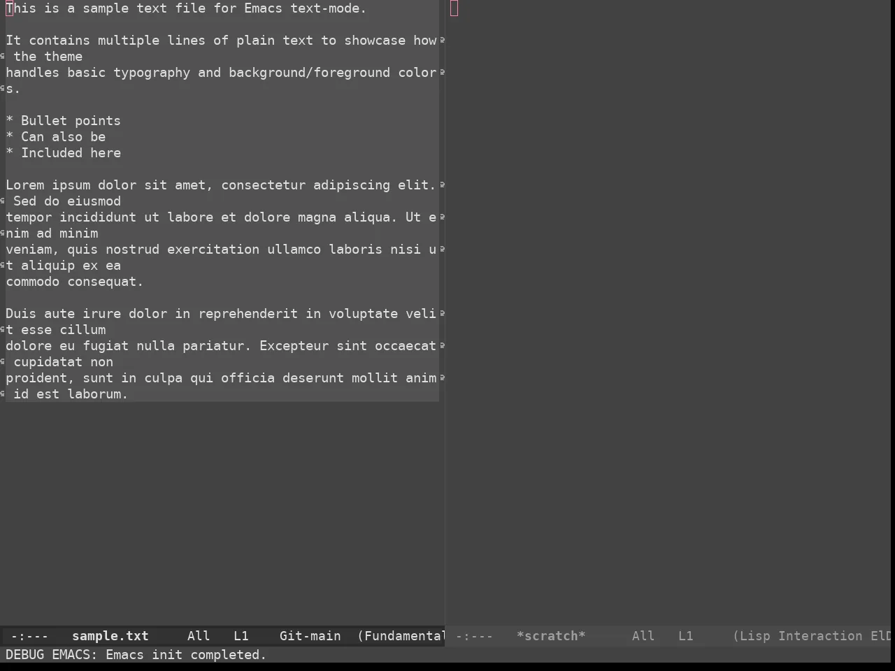 Apropospriate Dark Theme in fundamental-mode