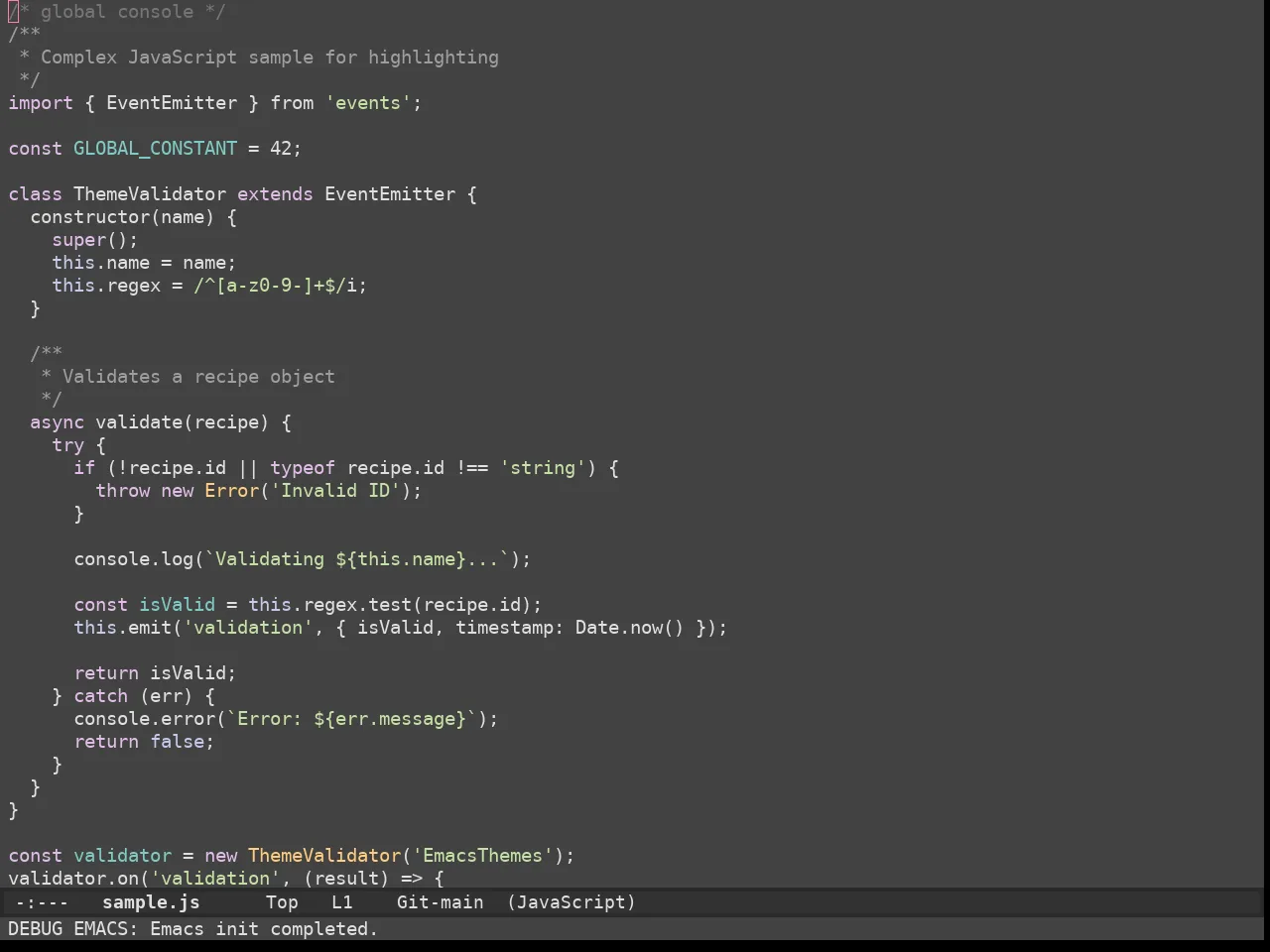 Apropospriate Dark Theme in javascript-mode
