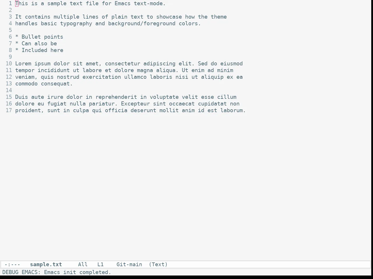 Apropospriate Light Theme in text-mode