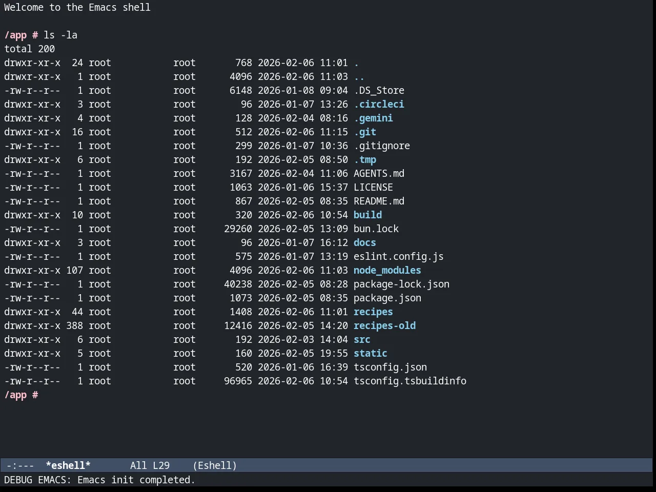 Arc Dark Theme in eshell