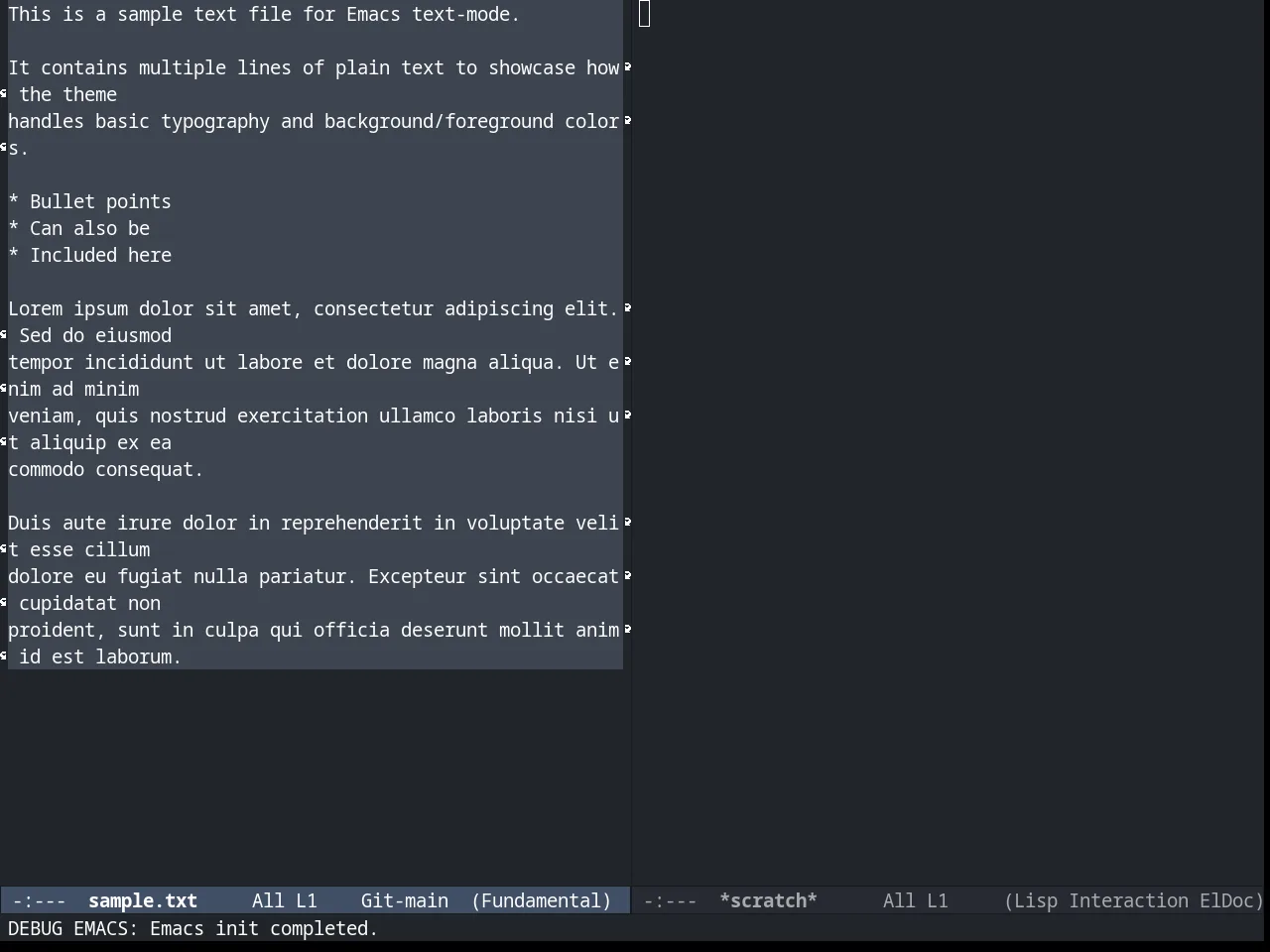 Arc Dark Theme in fundamental-mode