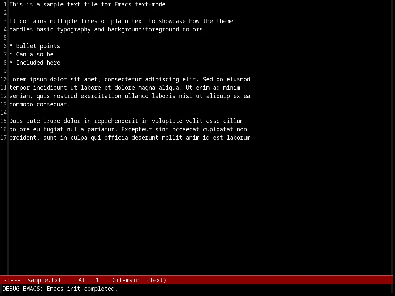 Arjen Theme in text-mode