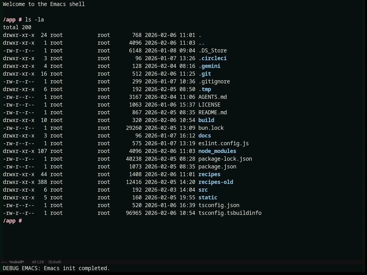 Assemblage Theme in eshell