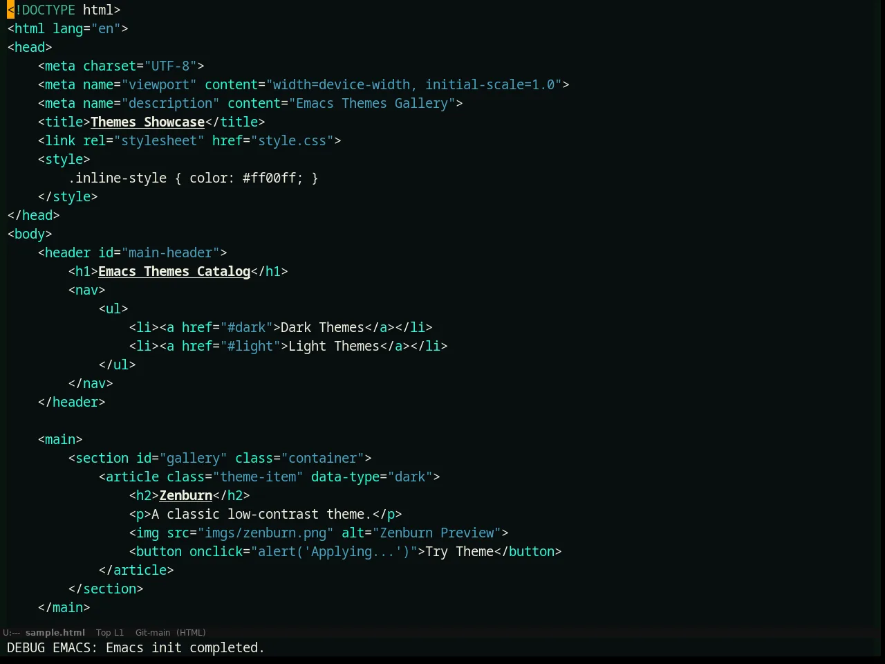Assemblage Theme in html-mode