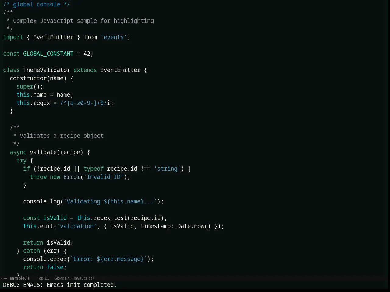 Assemblage Theme in javascript-mode