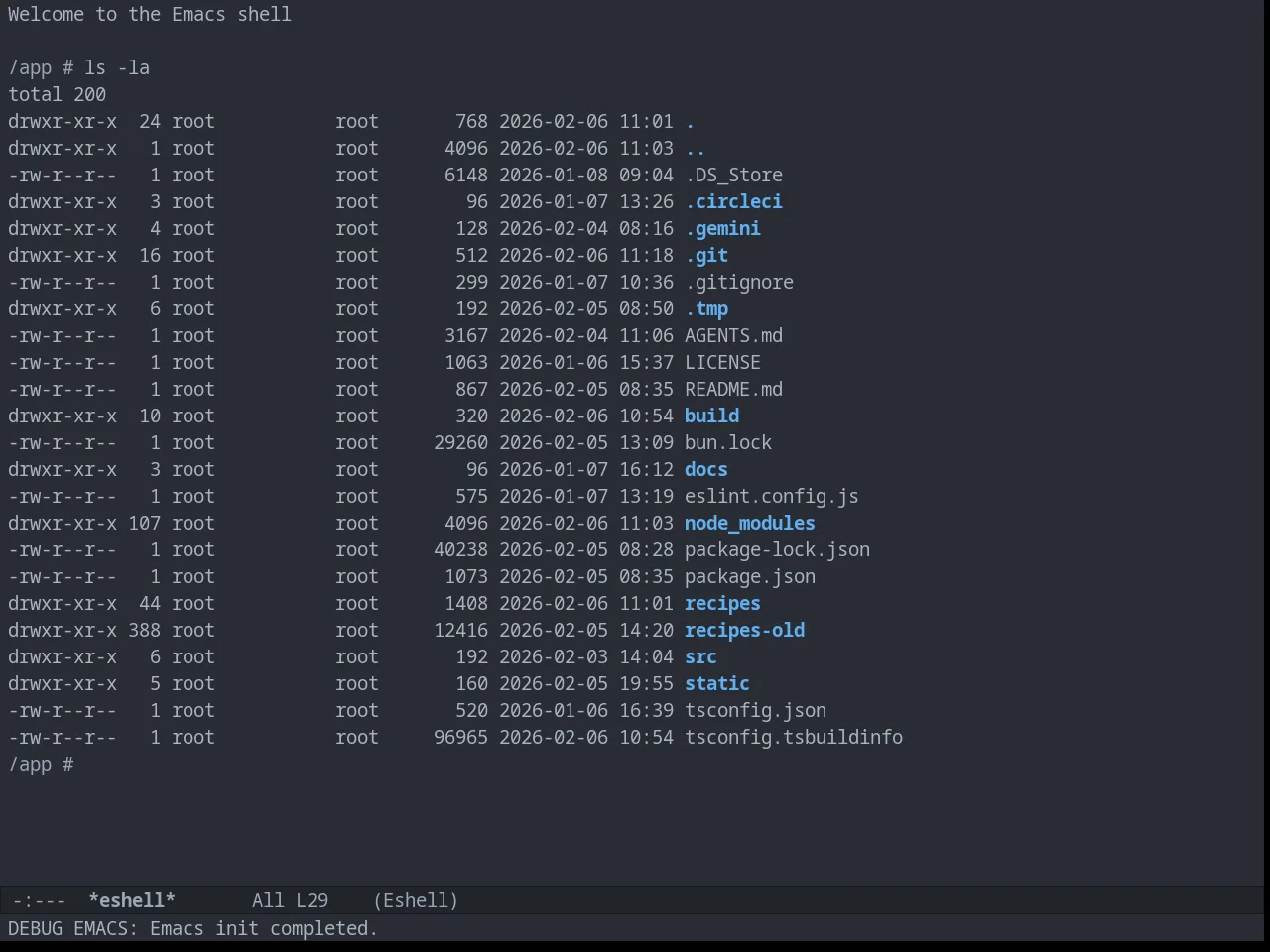 Atom One Dark Theme in eshell
