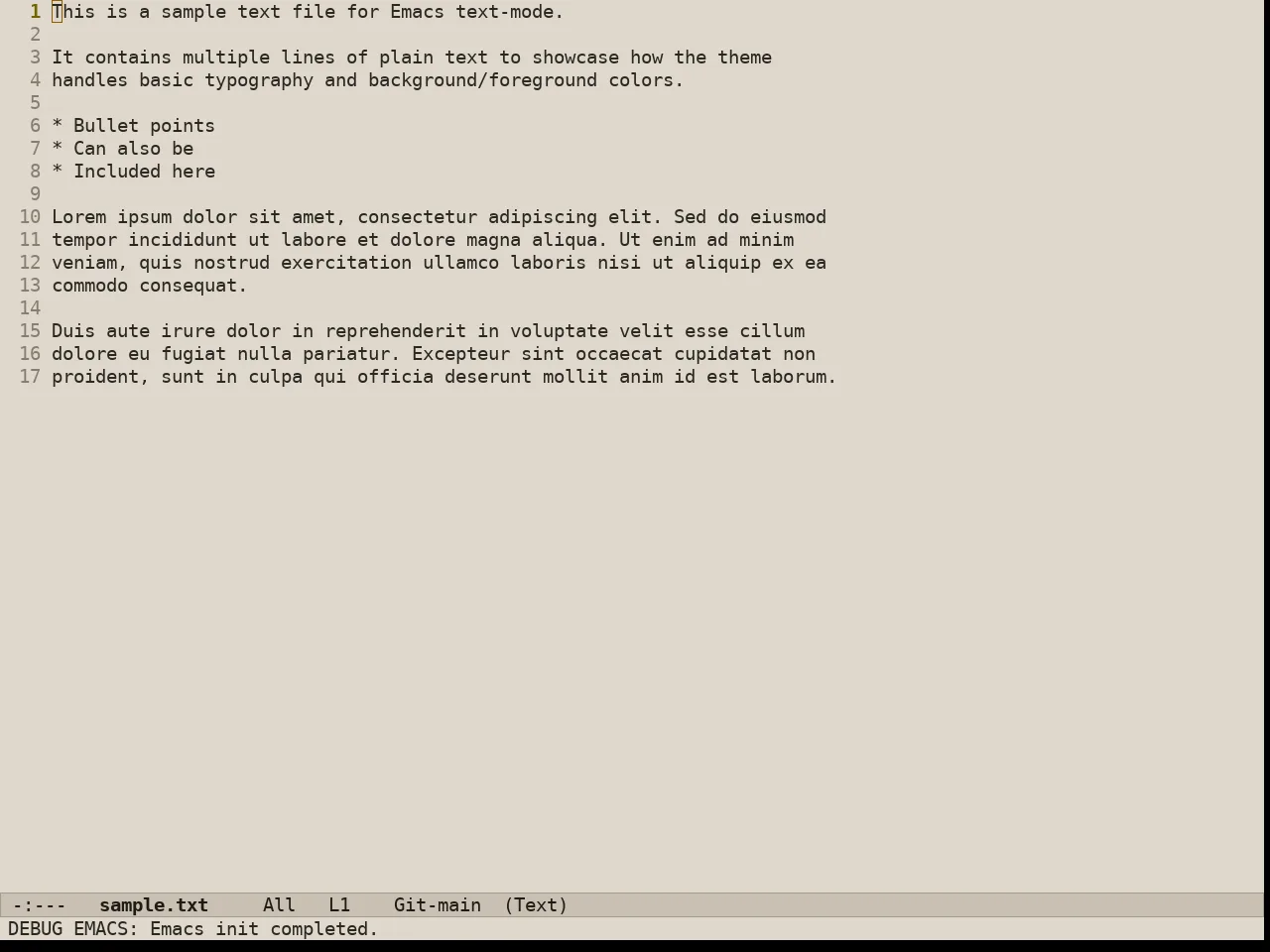 Au Aurum Day Theme in text-mode