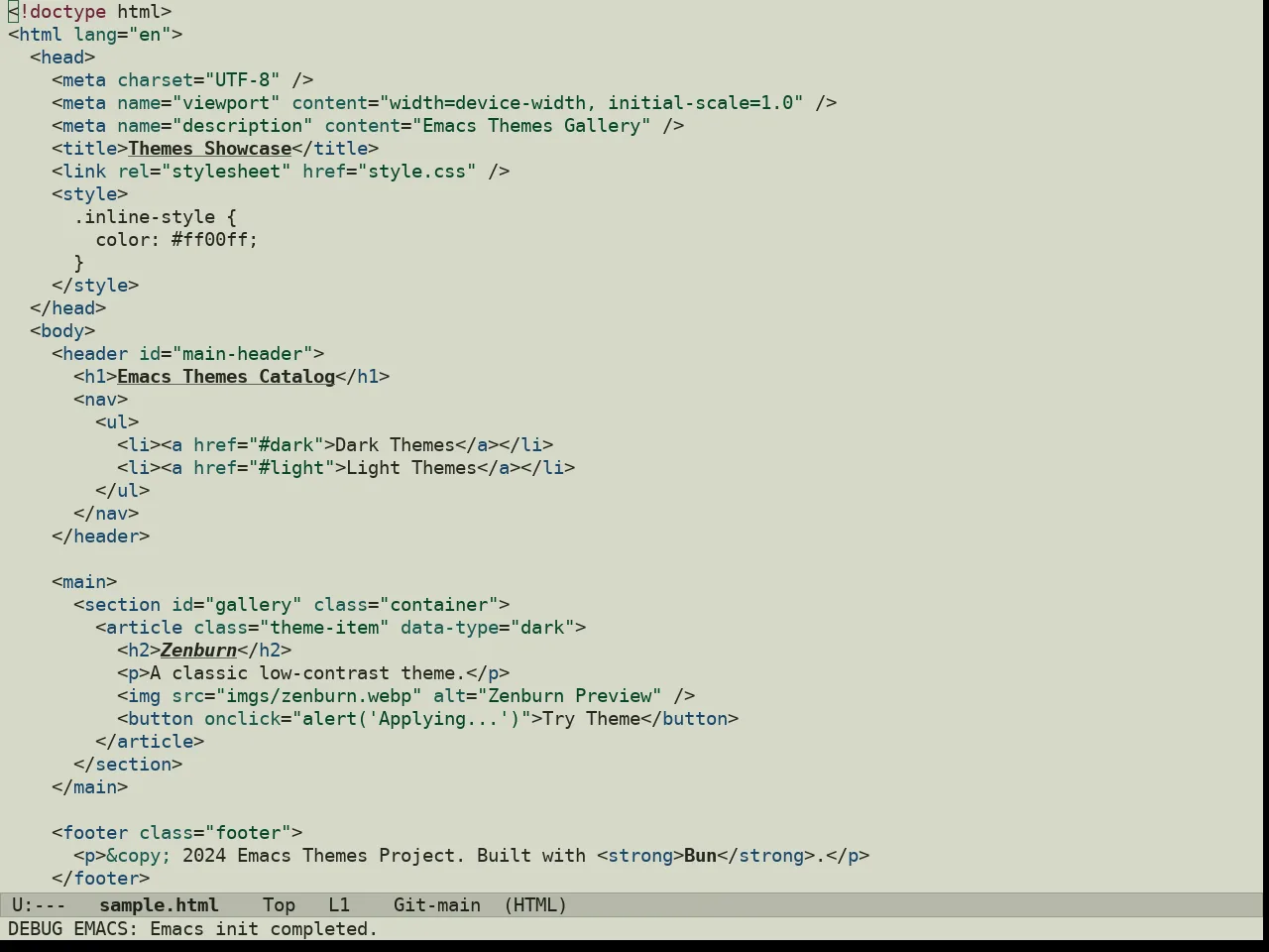 Au Herbarium Day Theme in html-mode