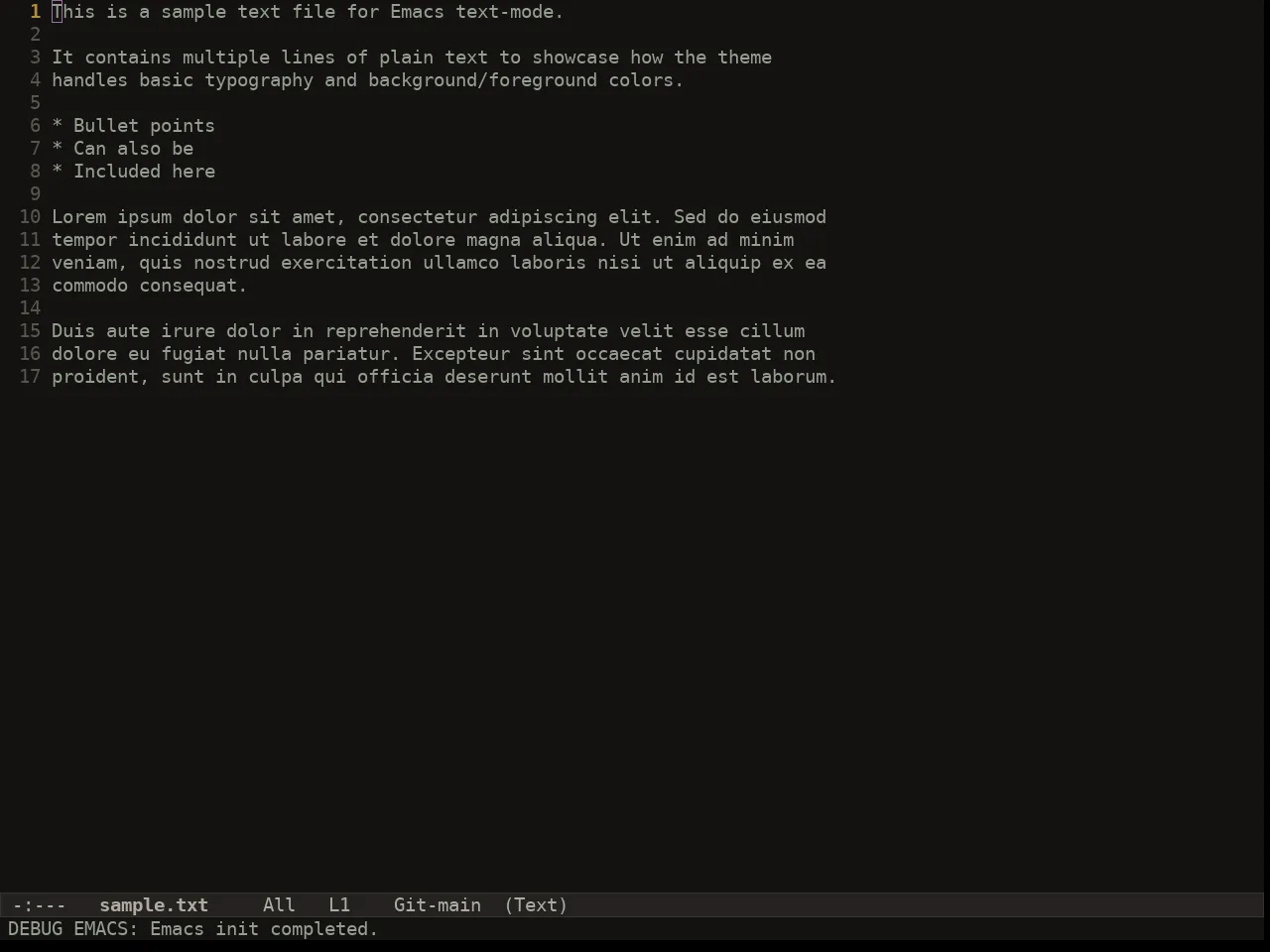Au Herbarium Night Theme in text-mode