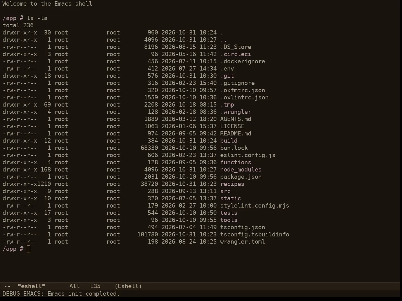 Au Parchment Night Theme in eshell