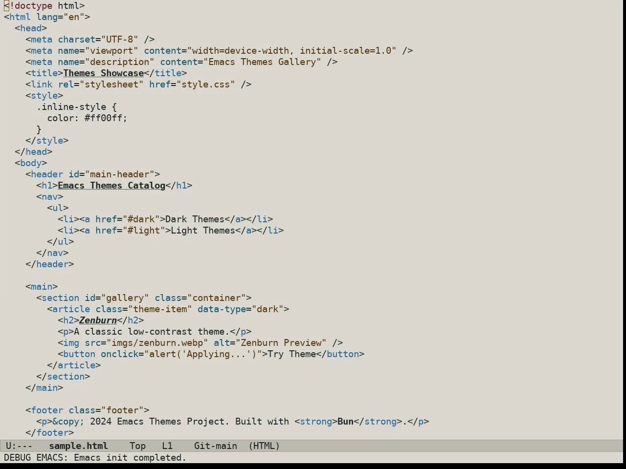 Au Salina Day Theme in html-mode