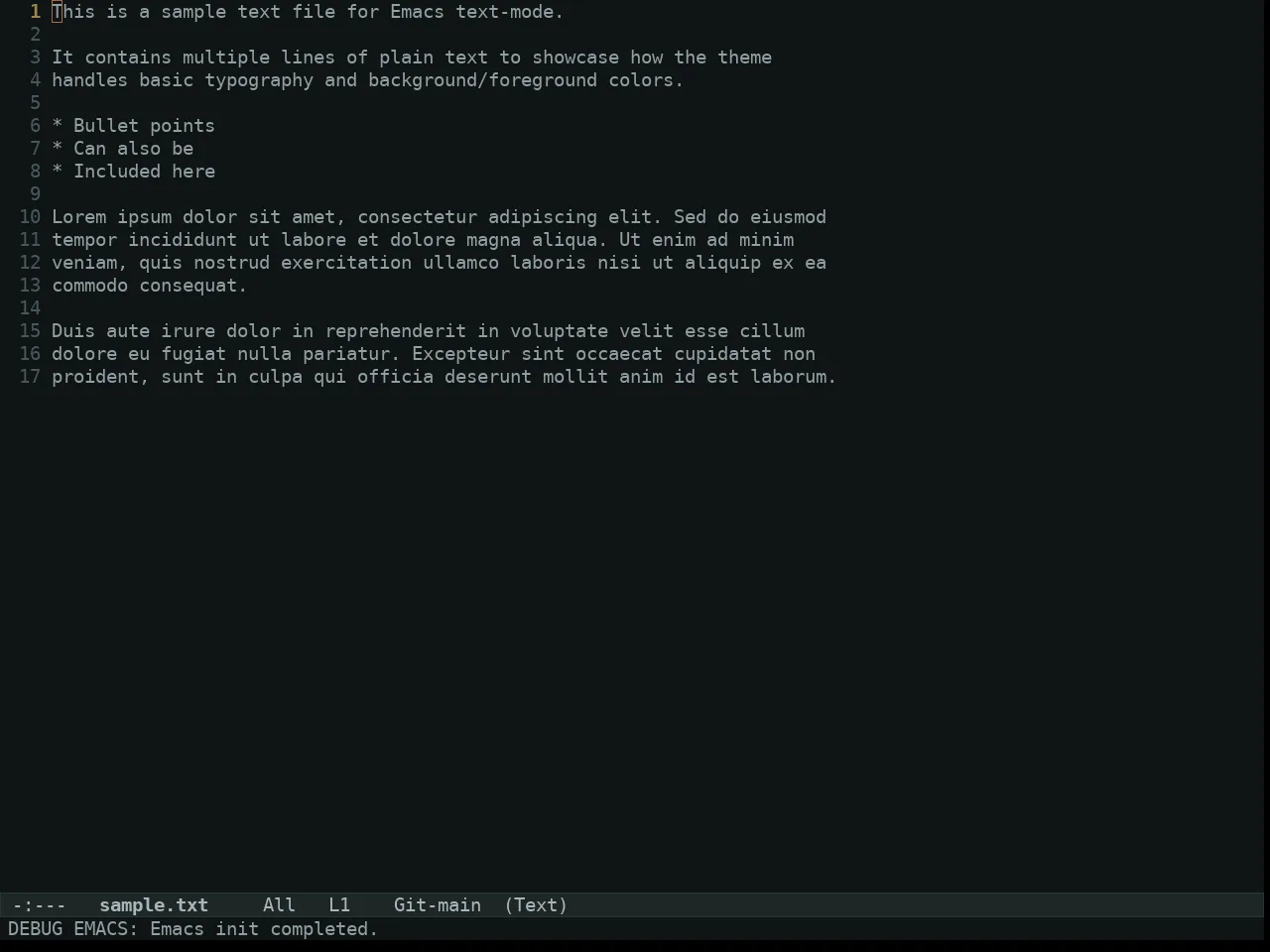 Au Salina Night Theme in text-mode